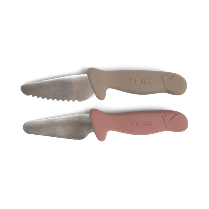 Filibabba Beginnersmessen - 2-pack - Warm Grey + Rose - (FI-03338) in de groep HUISHOUDEN & TUIN / Keukengerei / Keukenmessen & accessoires bij TP E-commerce Nordic AB (D24648)