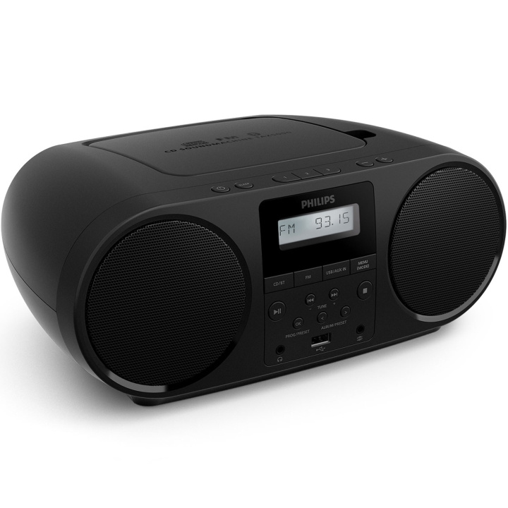 Philips Boombox CD/FM-radio/Bluetooth TAZ5000/10 Svart in de groep HOME ELECTRONICS / Audio & Beeld / Thuisbioscoop, Hifi en Draagbaar / Draagbare audiospelers / CD spelers bij TP E-commerce Nordic AB (D24744)