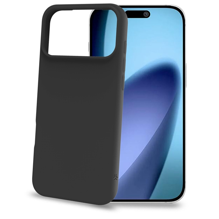 Celly Cromo Soft rubber case iPhone 17 Pro Max Svart in de groep SMARTPHONE & TABLETS / Mobielbescherming / Apple / iPhone 17 bij TP E-commerce Nordic AB (D24764)
