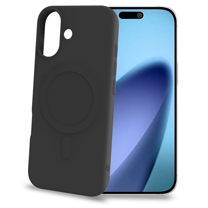 Celly Cromomag Soft rubber case MagSafe-kompatibelt iPhone 17 Svart in de groep SMARTPHONE & TABLETS / Mobielbescherming / Apple / iPhone 17 bij TP E-commerce Nordic AB (D24766)