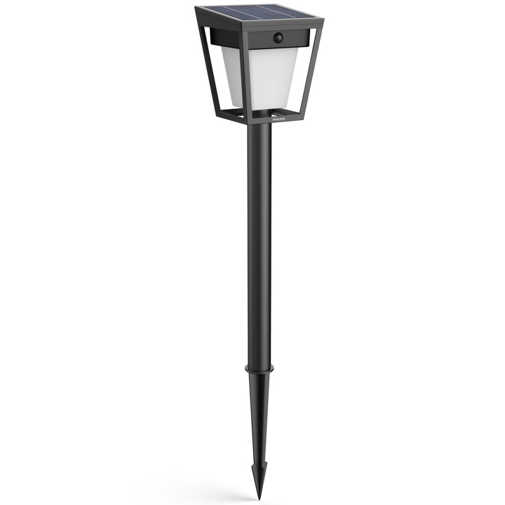 Philips Nissa Piedestal Solcell LED 250/20lm Svart in de groep HUISHOUDEN & TUIN / Elektriciteit & Verlichting / Buitenverlichting / Zonnecelverlichting bij TP E-commerce Nordic AB (D24806)