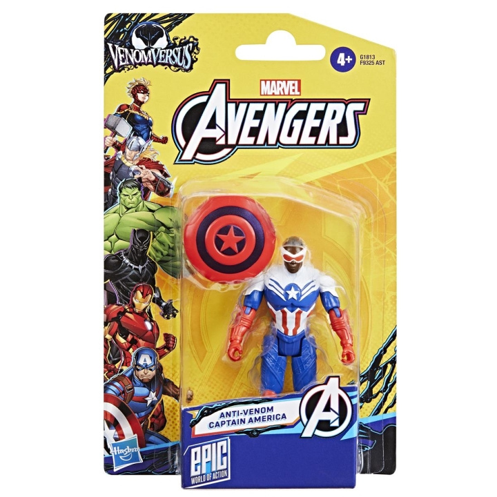 Marvel Avengers 4 Inch Venom Captain America in de groep SPEELGOED, KINDER- & BABYPRODUCTEN / Speelgoed / Figuren, Miniaturen & accessoires bij TP E-commerce Nordic AB (D24867)