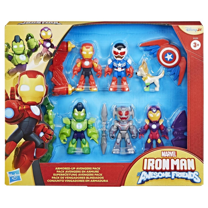 Marvel Iron Man And His Awesome Friends Armored-Up Avengers Pack in de groep SPEELGOED, KINDER- & BABYPRODUCTEN / Speelgoed / Figuren, Miniaturen & accessoires bij TP E-commerce Nordic AB (D24876)