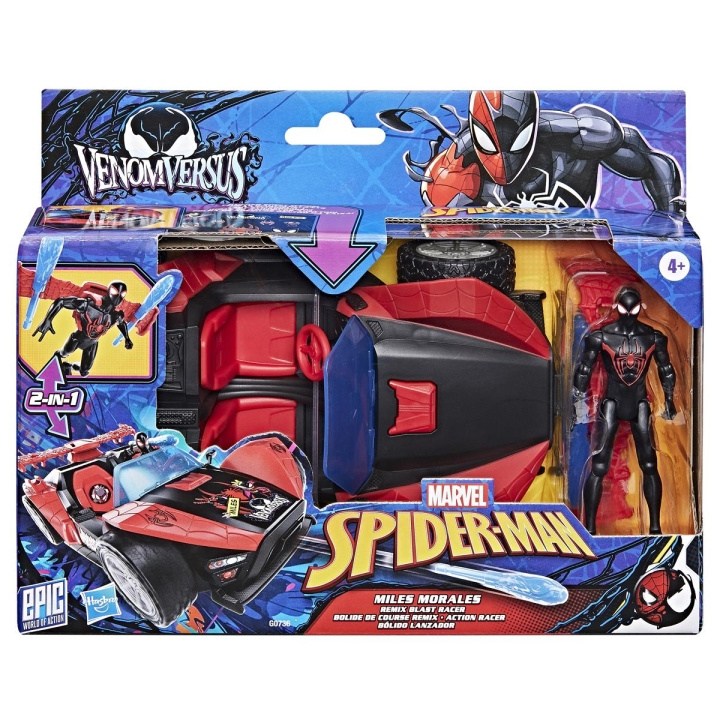 Marvel Spider-Man 4 Inch Venomversus Miles Remix Blast Racer in de groep SPEELGOED, KINDER- & BABYPRODUCTEN / Speelgoed / Figuren, Miniaturen & accessoires bij TP E-commerce Nordic AB (D24883)