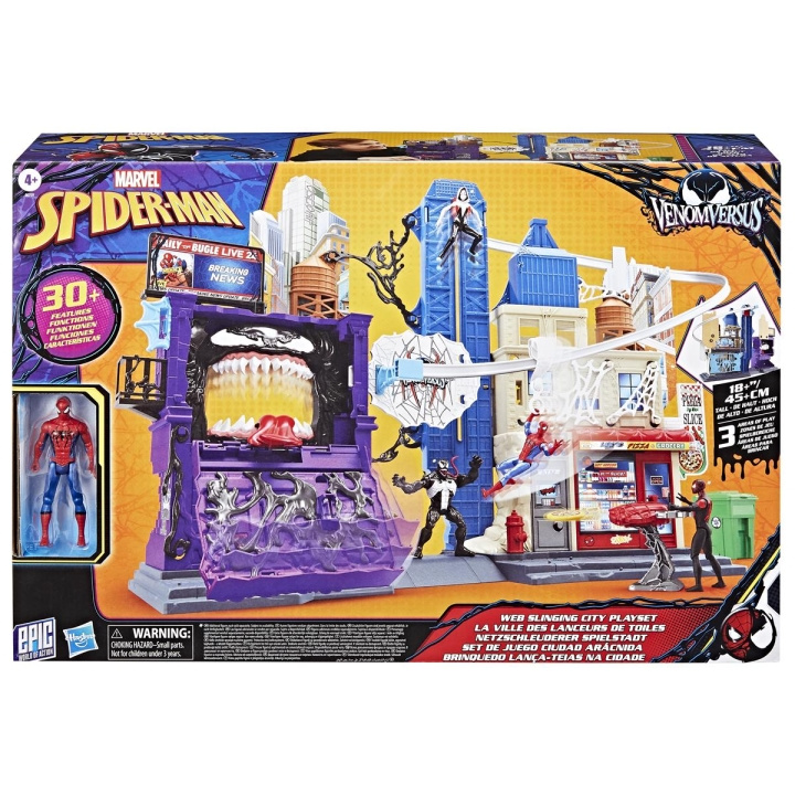 Marvel Spider-Man 4 Inch Venomversus Web City Playset in de groep SPEELGOED, KINDER- & BABYPRODUCTEN / Speelgoed / Figuren, Miniaturen & accessoires bij TP E-commerce Nordic AB (D24884)