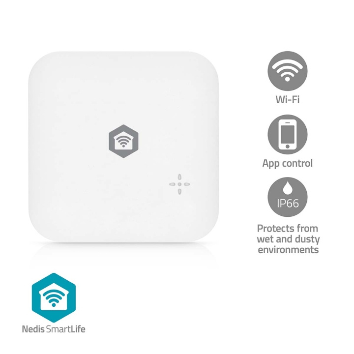 Nedis SmartLife Water Detector | Wi-Fi | Batterij Gevoed | Verlenging inbegrepen | Max. batterijduur: 24 Maanden | 80 dB | Wit in de groep HUISHOUDEN & TUIN / Smart home / Slimme huissystemen bij TP E-commerce Nordic AB (D24982)