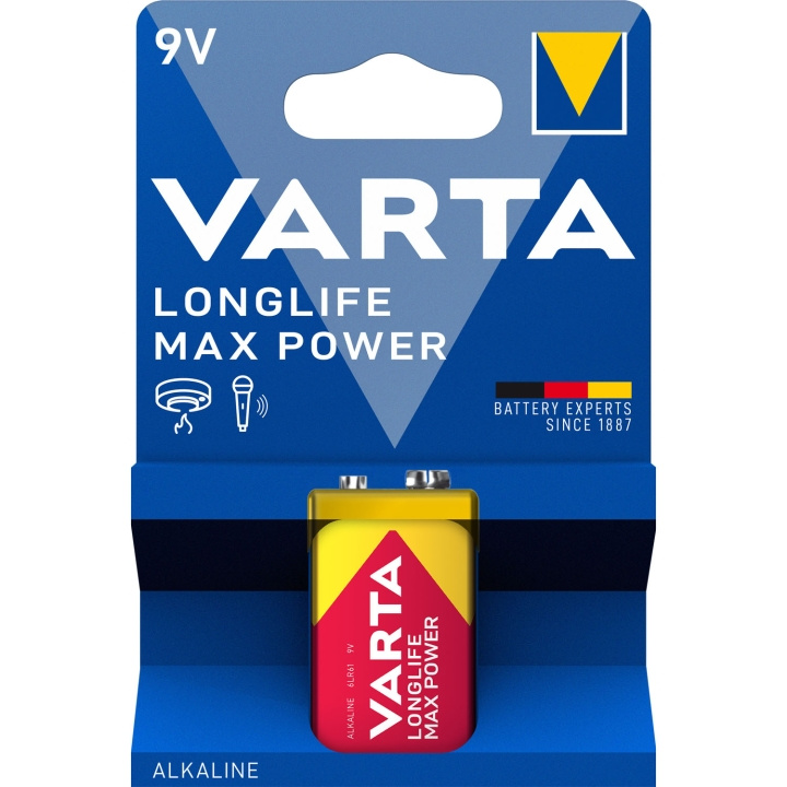 Varta Longlife Max Power 9V Batteri in de groep HOME ELECTRONICS / Batterijen & Opladers / Batterijen / Knoopcel bij TP E-commerce Nordic AB (D25024)