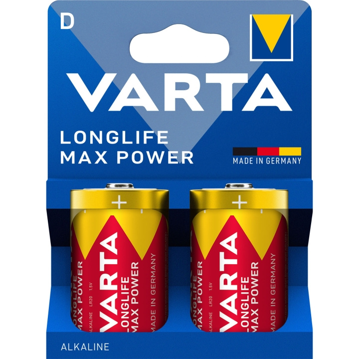 Varta Longlife Max Power D / LR20 Batteri 2-pack in de groep HOME ELECTRONICS / Batterijen & Opladers / Batterijen / Overigen bij TP E-commerce Nordic AB (D25026)