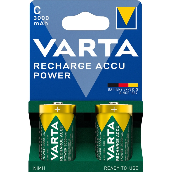 Varta Laddningsbart batteri C / LR14 3000 mAh 2-pack in de groep HOME ELECTRONICS / Batterijen & Opladers / Batterijen / Overigen bij TP E-commerce Nordic AB (D25027)