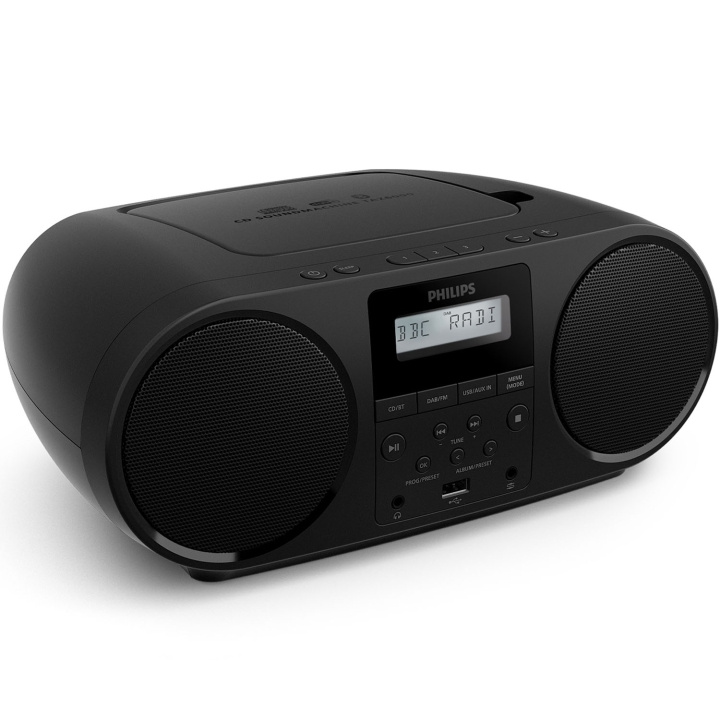 Philips Boombox CD/DAB+/FM-radio/Bluetooth TAZ6000/10 Svart in de groep HOME ELECTRONICS / Audio & Beeld / Thuisbioscoop, Hifi en Draagbaar / Radio & Wekkers / Draadloze audiozender bij TP E-commerce Nordic AB (D25029)