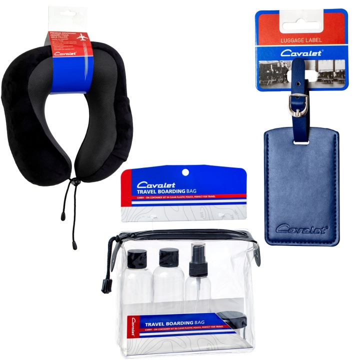 Cavalet Resekit 1 (Bagagetag, Nackkudde och Reseflaskor) in de groep SPORT, VRIJE TIJD & HOBBY / Reisaccessoires / Overige bij TP E-commerce Nordic AB (D25034)