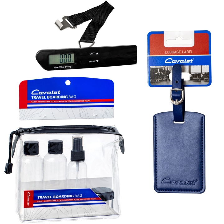 Cavalet Resekit 3 (Bagagevåg, Bagagetag Röd, Reseflaskor) in de groep SPORT, VRIJE TIJD & HOBBY / Reisaccessoires / Overige bij TP E-commerce Nordic AB (D25036)