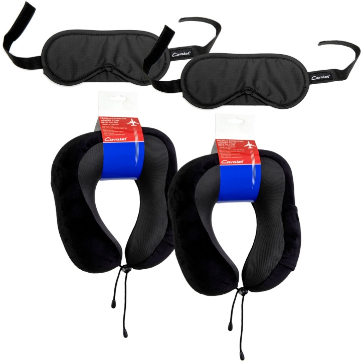 Cavalet Resekit 4 (2st Nackkuddar, 2st Sovmaskar) in de groep SPORT, VRIJE TIJD & HOBBY / Reisaccessoires / Overige bij TP E-commerce Nordic AB (D25037)