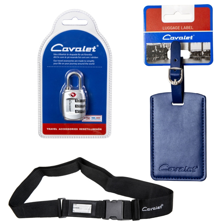 Cavalet Resekit 13 (TSA Lås, Bagagerem, Bagagetag Blå) in de groep SPORT, VRIJE TIJD & HOBBY / Reisaccessoires / Overige bij TP E-commerce Nordic AB (D25046)
