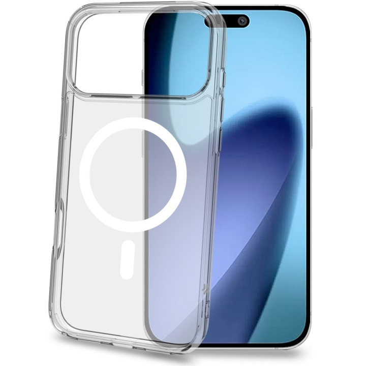 Celly Gelskinmag TPU Cover MagSafe-kompatibelt iPhone 17 Pro Max Transparent in de groep SMARTPHONE & TABLETS / Mobielbescherming / Apple / iPhone 17 bij TP E-commerce Nordic AB (D25059)
