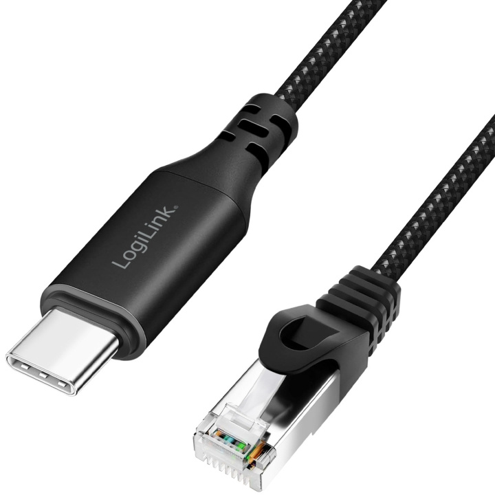 LogiLink USB-C till Nätverkskabel RJ45 1 Gbps Aktiv 1 m in de groep COMPUTERS & RANDAPPARATUUR / Computerkabels / Netwerkkabels bij TP E-commerce Nordic AB (D25074)