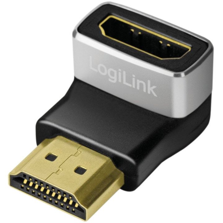 LogiLink HDMI-adapter Vinklad 90° Hane-Hona 8K/60 Hz in de groep HOME ELECTRONICS / Kabels & Adapters / HDMI / Adapters bij TP E-commerce Nordic AB (D25077)