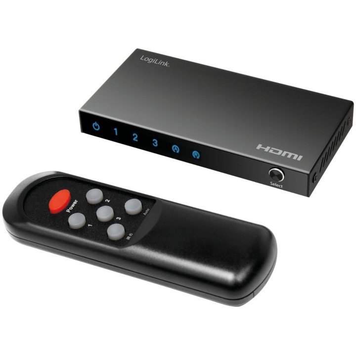 LogiLink HDMI-switch 3-portar HDMI 2.0 4K/60 Hz in de groep COMPUTERS & RANDAPPARATUUR / Computerkabels / Schakelaars bij TP E-commerce Nordic AB (D25081)