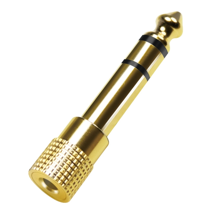 LogiLink Audioadapter 6,3mm hane - 3,5mm hona in de groep HOME ELECTRONICS / Kabels & Adapters / Audio Digitaal bij TP E-commerce Nordic AB (D25085)