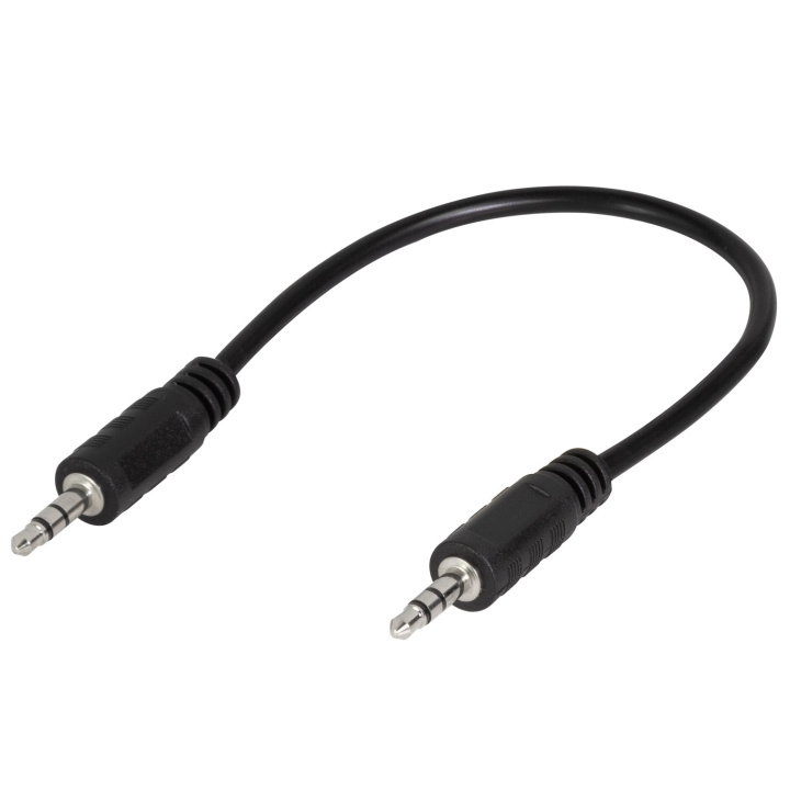 LogiLink Audiokabel 3,5mm-hane - 3,5mm-hane Stereo 0,2m Svart in de groep HOME ELECTRONICS / Kabels & Adapters / RCA bij TP E-commerce Nordic AB (D25086)