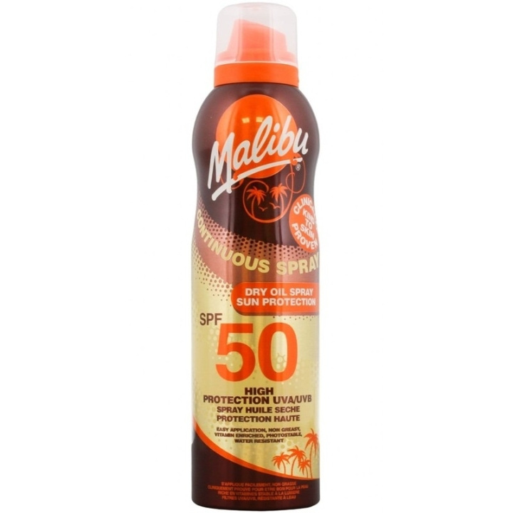 Malibu Sun High Protection Dry Oil Spray SPF50 175ml in de groep BEAUTY & HEALTH / Huidsverzorging / Zonnebank / Zonnebescherming bij TP E-commerce Nordic AB (D25163)