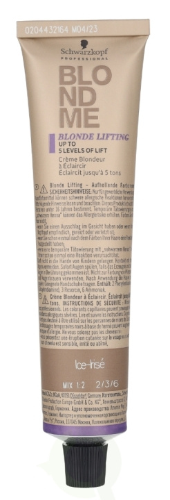 Schwarzkopf Blond Me Colors Lifting Creme Blondeur 60 ml Ice-Irise in de groep BEAUTY & HEALTH / Haar & Styling / Haarverzorging / Haarverf / Haarverf & Kleurbommen bij TP E-commerce Nordic AB (D25234)