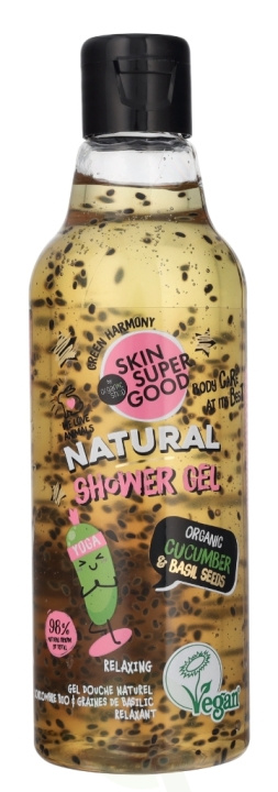 Organic Shop Planeta Organica Natural Shower Gel 250 ml Cucumber And Basil in de groep BEAUTY & HEALTH / Haar & Styling / Haarverzorging / Shampoo bij TP E-commerce Nordic AB (D25270)