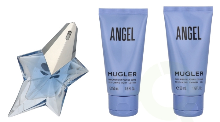 Thierry Mugler Angel Giftset 125 ml Edp Spray 25ml/Body Lotion 50ml/Shower Gel 50ml in de groep BEAUTY & HEALTH / Geuren & Parfum / Parfum / Parfumdoosjes bij TP E-commerce Nordic AB (D25331)