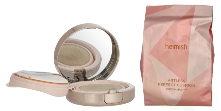 Heimish Artless Perfect Cushion SPF50+ PA+++ 26 g No.21 Light Beige - 2 x 13 gr in de groep BEAUTY & HEALTH / Huidsverzorging / Zonnebank / Zonnebescherming bij TP E-commerce Nordic AB (D25332)