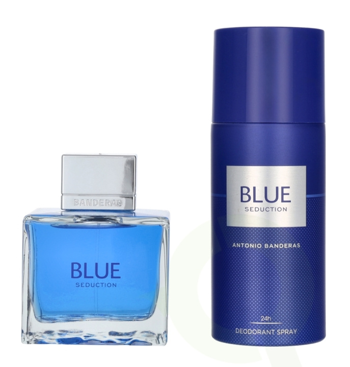 Antonio Banderas A. Banderas Blue Seduction Giftset 250 ml Edt Spray 100ml/Deo Spray 150ml in de groep BEAUTY & HEALTH / Geuren & Parfum / Parfum / Parfumdoosjes bij TP E-commerce Nordic AB (D25418)