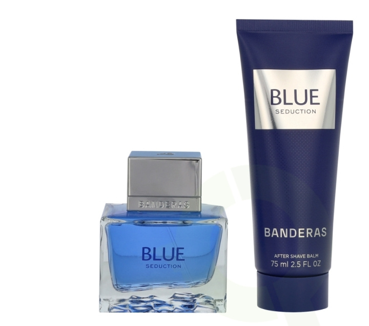 Antonio Banderas A. Banderas Blue Seduction Giftset 125 ml Edt Spray 50 ml/After Shave Balm 75 ml in de groep BEAUTY & HEALTH / Geuren & Parfum / Parfum / Parfumdoosjes bij TP E-commerce Nordic AB (D25421)