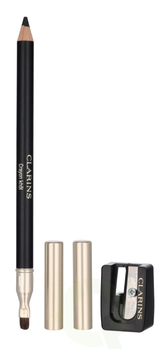 Clarins Crayon Khol Long-Lasting Eye Pencil w/Brush & Sharp. 1.05 g #01 Carbon Black in de groep BEAUTY & HEALTH / Makeup / Ogen & Wenkbrauwen / Eyeliner / Kajal bij TP E-commerce Nordic AB (D25565)