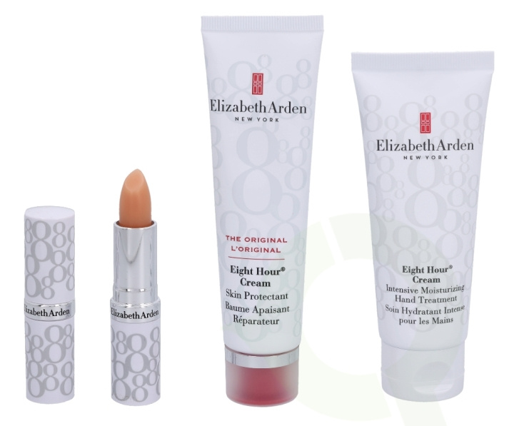 Elizabeth Arden E.Arden Eight Hour Beauty Must Haves Set 128.7 ml Hand Cream 75ml/Cream 50ml/Lip Prot. Stick 3,7gr in de groep BEAUTY & HEALTH / Cadeausets / Cadeausets voor haar bij TP E-commerce Nordic AB (D25684)