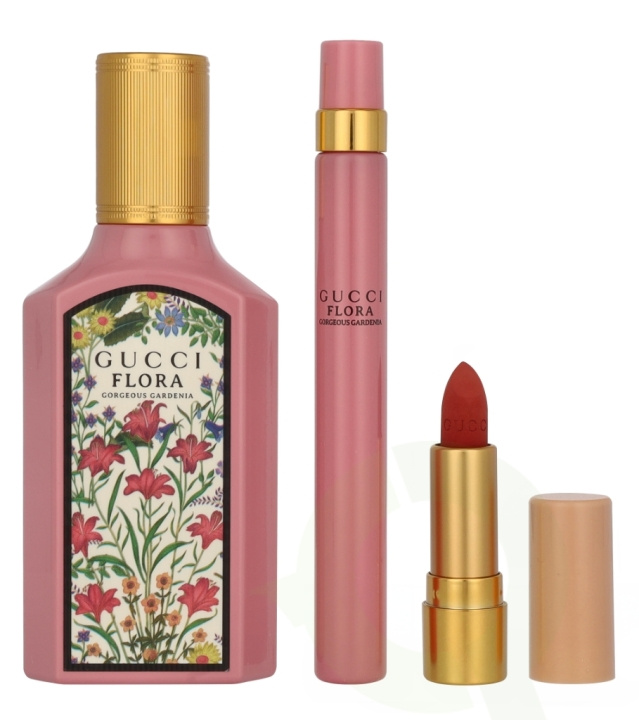 Gucci Flora Gorgeous Gardenia Giftset 60 ml Edp Spray 50ml/ Edp Spray 10ml in de groep BEAUTY & HEALTH / Cadeausets / Cadeausets voor haar bij TP E-commerce Nordic AB (D25869)
