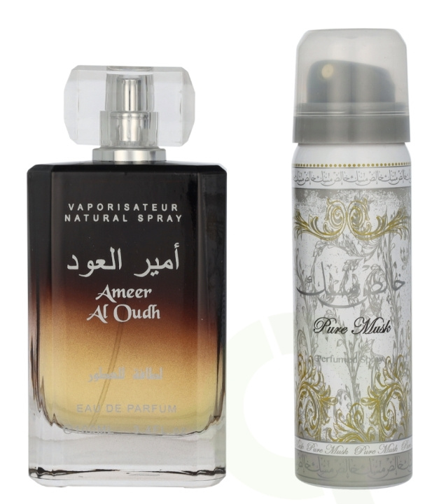 Lattafa Ameer Al Oudh Giftset 150 ml Edp Spray 100ml/Deo Spray 50ml in de groep BEAUTY & HEALTH / Geuren & Parfum / Parfum / Unisex bij TP E-commerce Nordic AB (D25920)