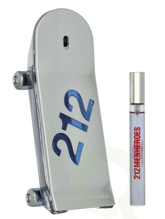 Carolina Herrera 212 Men Heroes Giftset 100 ml Edt Spray 90ml/Edt Spray 10ml in de groep BEAUTY & HEALTH / Geuren & Parfum / Parfum / Parfumdoosjes bij TP E-commerce Nordic AB (D25923)