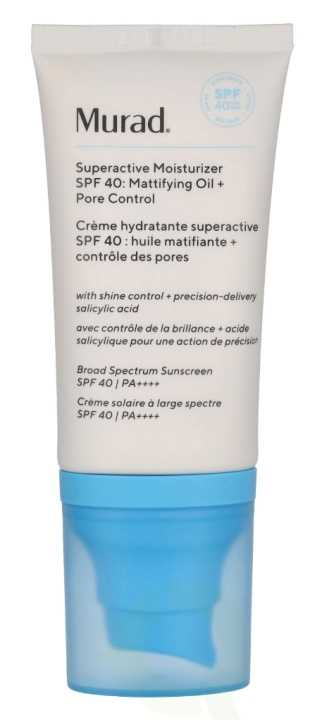 Murad Superactive Moisturizer Oil + Pore Control SPF40 50 ml in de groep BEAUTY & HEALTH / Huidsverzorging / Gezicht / Dagcrème bij TP E-commerce Nordic AB (D26066)