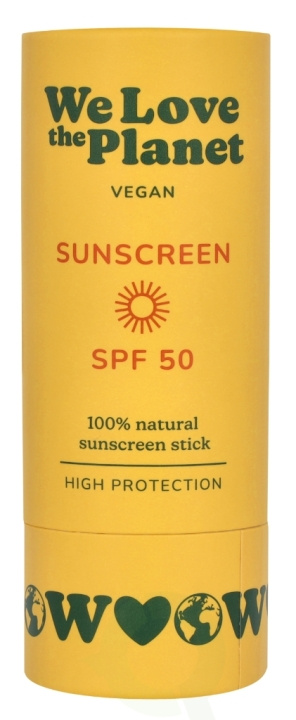 We Love The Planet Sunscreen Stick SPF50 40 g in de groep BEAUTY & HEALTH / Huidsverzorging / Zonnebank / Zonnebescherming bij TP E-commerce Nordic AB (D26069)