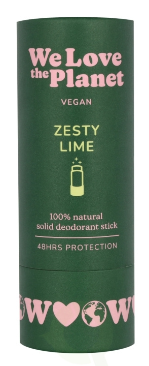 We Love The Planet Vegan Deodorant Stick 40 g Zesty Lime in de groep BEAUTY & HEALTH / Geuren & Parfum / Deodorant bij TP E-commerce Nordic AB (D26077)