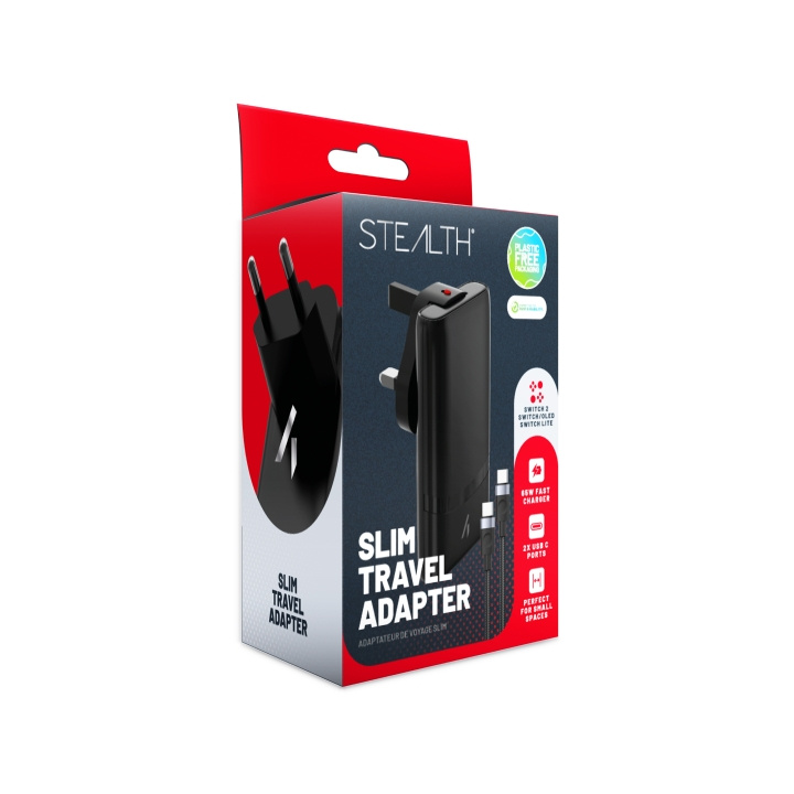 Stealth Slanke Reisadapter - Switch, OLED, Lite, Switch 2 in de groep HOME ELECTRONICS / Spelconsoles en accessoires / Nintendo Switch 2 / Accessoires bij TP E-commerce Nordic AB (D26873)