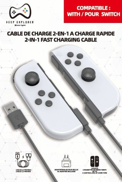 2 in 1 Charger (Switch) in de groep HOME ELECTRONICS / Spelconsoles en accessoires / Nintendo Switch / Games bij TP E-commerce Nordic AB (D26993)