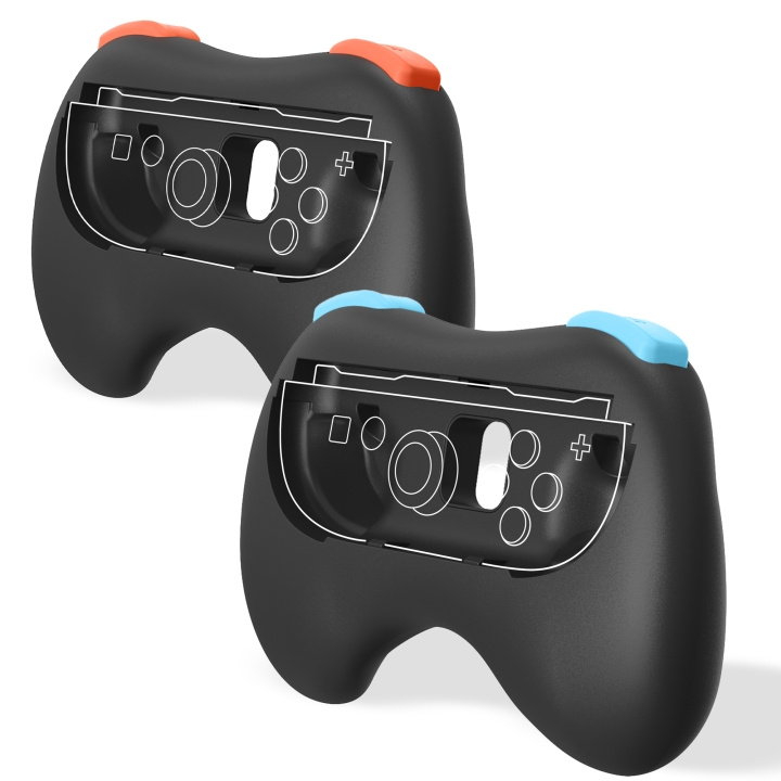 Trade Invaders Paar Controller Grips voor Switch 2 Joy-Cons - Zwart in de groep HOME ELECTRONICS / Spelconsoles en accessoires / Nintendo Switch 2 / Accessoires bij TP E-commerce Nordic AB (D27016)