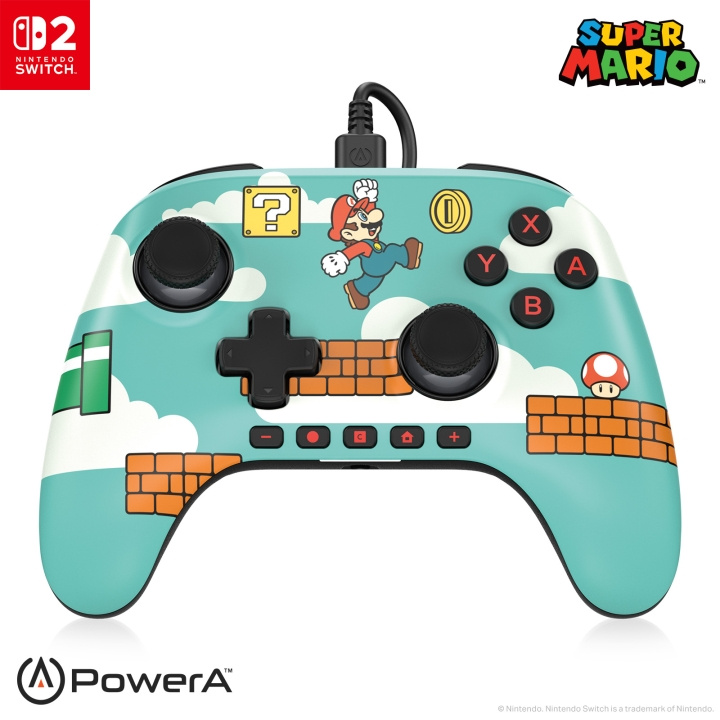 PowerA Advantage Bedrade Controller voor Nintendo Switch 2 - Mario Time in de groep HOME ELECTRONICS / Spelconsoles en accessoires / Nintendo Switch 2 / Accessoires bij TP E-commerce Nordic AB (D27047)