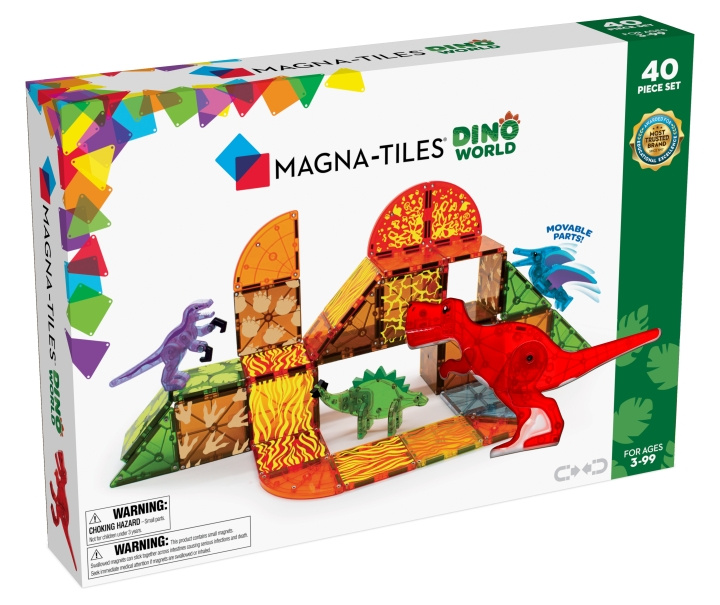 Magna Tiles Magna-Tiles - Dino Wereld 40-delige set (90232) in de groep SPEELGOED, KINDER- & BABYPRODUCTEN / Speelgoed / Bouwspeelgoed / Bouwblokken bij TP E-commerce Nordic AB (D27639)