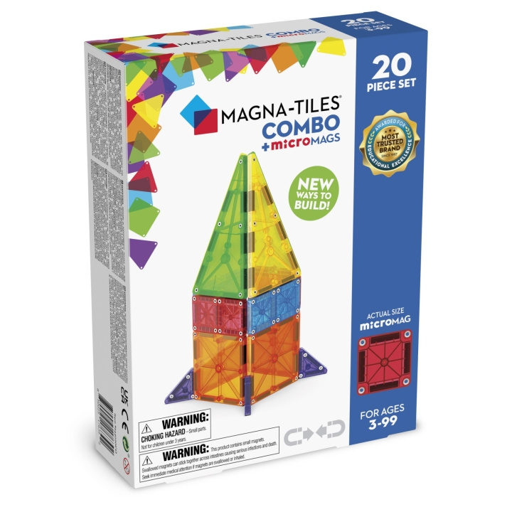 Magna Tiles Magna-Tiles - microMAGS Combo 20 stuks (90292) in de groep SPEELGOED, KINDER- & BABYPRODUCTEN / Speelgoed / Bouwspeelgoed / Bouwblokken bij TP E-commerce Nordic AB (D27646)