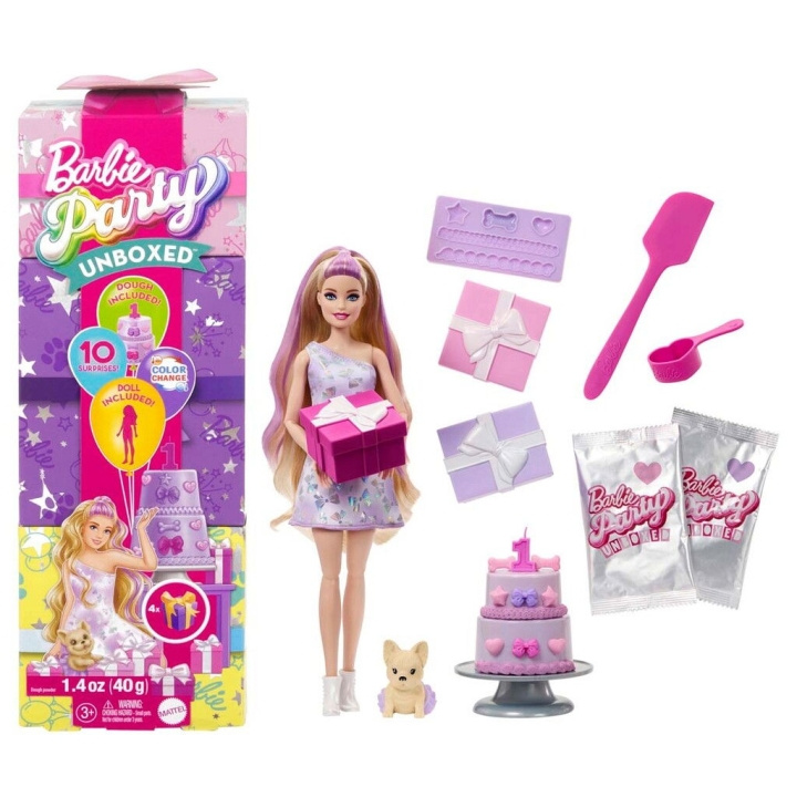 Barbie Party Unboxed Assortiment (JFG68) in de groep SPEELGOED, KINDER- & BABYPRODUCTEN / Speelgoed / Docks & Accessoires bij TP E-commerce Nordic AB (D27651)