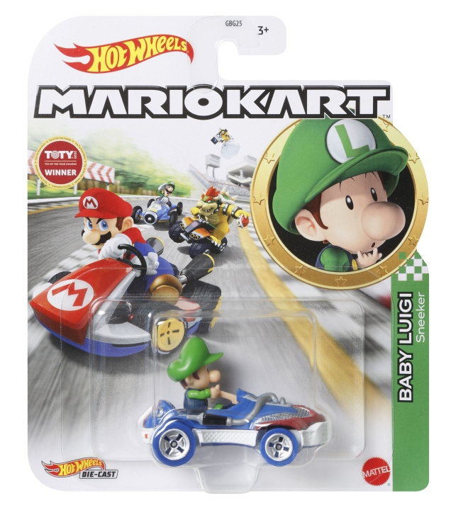 Hot Wheels Super Mario Bros - Baby Luigi Sneaker (HDB28) in de groep SPEELGOED, KINDER- & BABYPRODUCTEN / Speelgoed / Speelgoedauto\'s bij TP E-commerce Nordic AB (D27750)