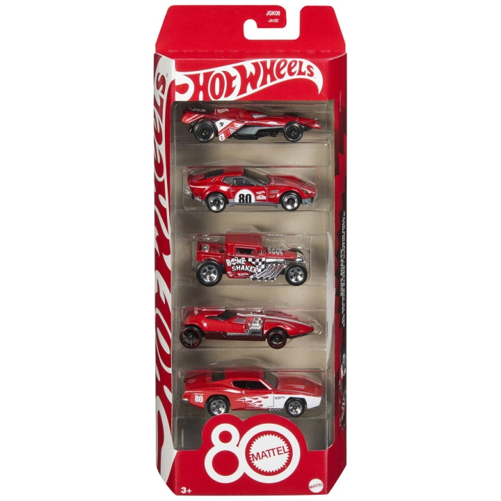 Hot Wheels Basics Mattel 80e 5 Pack (JGK08) in de groep SPEELGOED, KINDER- & BABYPRODUCTEN / Speelgoed / Speelgoedauto\'s bij TP E-commerce Nordic AB (D27754)