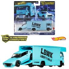 Hot Wheels Premium Auto Team Transport Set, LBWK Liberty Walk Nissan Skyline (HRV45) in de groep SPEELGOED, KINDER- & BABYPRODUCTEN / Speelgoed / Speelgoedauto\'s bij TP E-commerce Nordic AB (D27765)