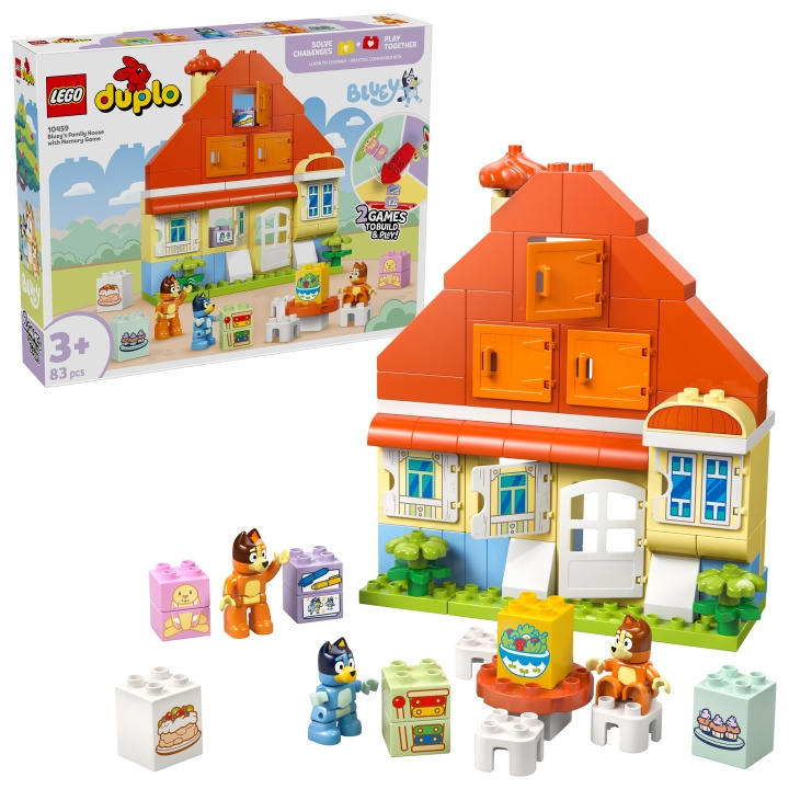 LEGO DUPLO Bluey - Bluey\'s Familiehuis met Memoryspel (10459) in de groep SPEELGOED, KINDER- & BABYPRODUCTEN / Speelgoed / Bouwspeelgoed / Lego bij TP E-commerce Nordic AB (D27798)